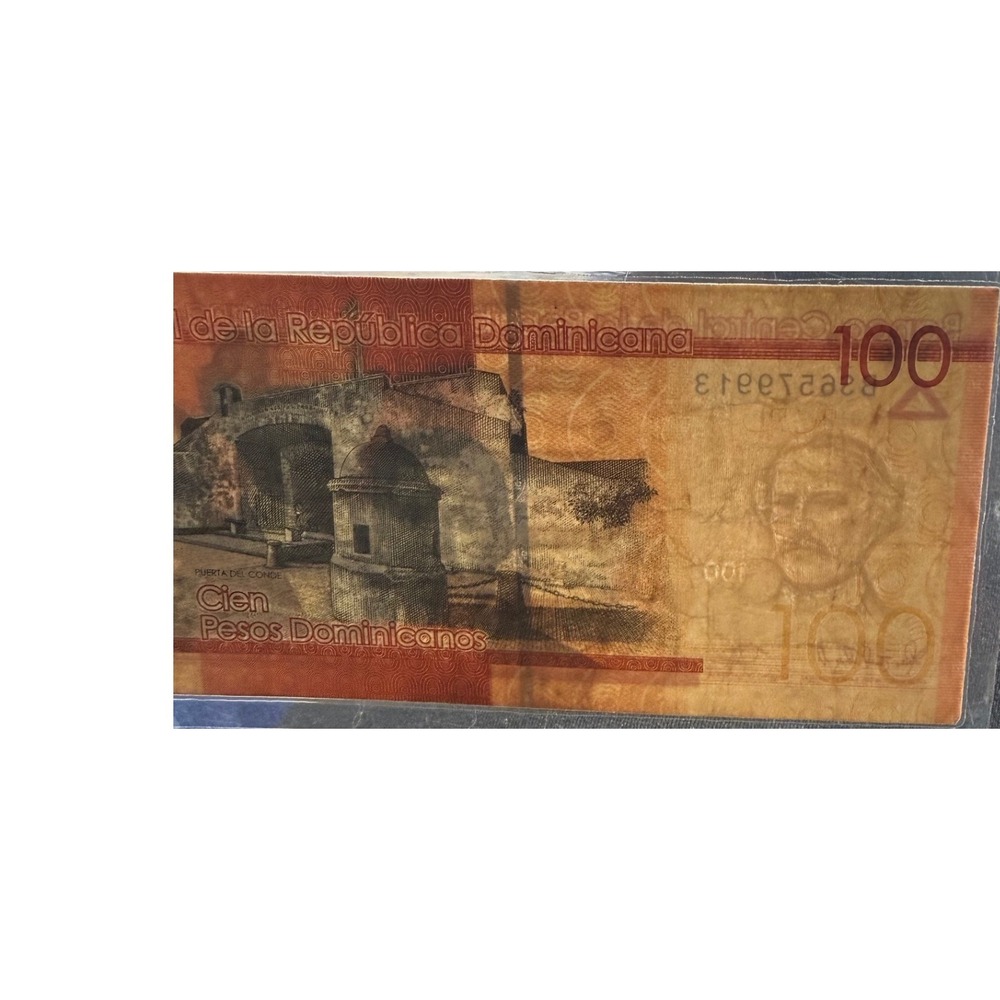 Dominican Republic 100 Pesos Banknote 2014 Cien Pesos Dominicanos Currency Bill